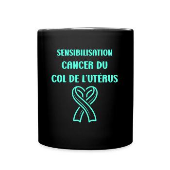 Sensibilisation au cancer du col de l'utérus - Mug uni - noir - Devant