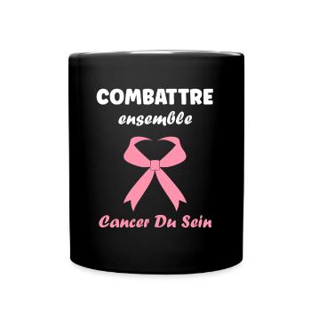 Sensibilisation cancer du sein - Mug uni - noir - Devant