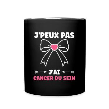 Sensibilisation cancer du sein - Mug uni - noir - Devant