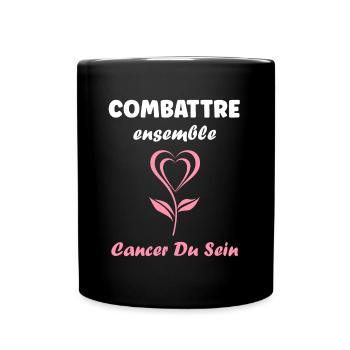 Sensibilisation cancer du sein - Mug uni - noir - Devant