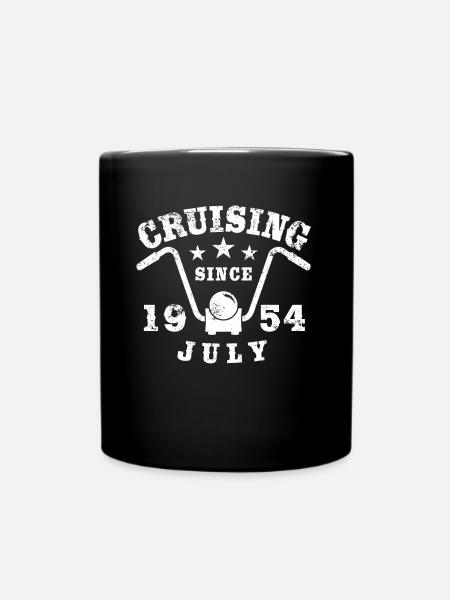 Cruising Biker anniversaire juillet 1954 moto - Mug uni - noir
