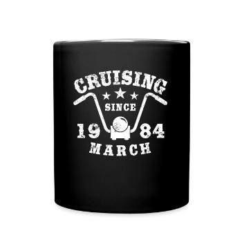 Cruising Biker Anniversaire Mars 1984 Moto - Mug uni - noir - Devant