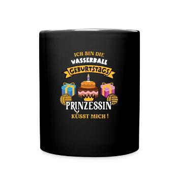 Wasserball Geburtstag Spielerin Trainerin Geb - Tasse einfarbig - Schwarz - Vorne