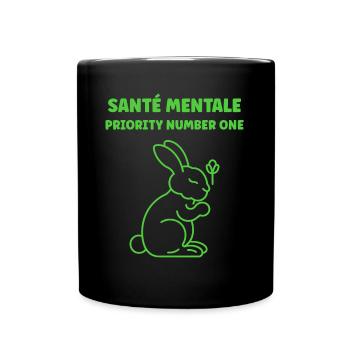 sensibilisation santé mentale - Mug uni - noir - Devant