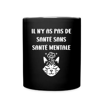 sensibilisation santé mentale - Mug uni - noir - Devant