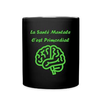 sensibilisation santé mentale - Mug uni - noir - Devant
