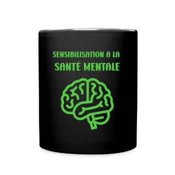 sensibilisation santé mentale - Mug uni - noir - Devant