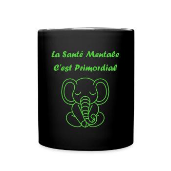 sensibilisation santé mentale - Mug uni - noir - Devant