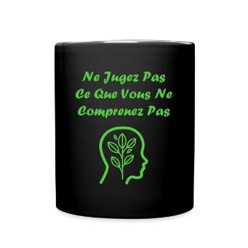 sensibilisation santé mentale - Mug uni - noir - Devant