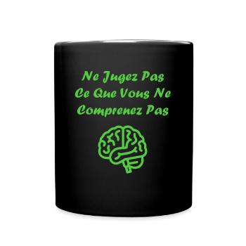 sensibilisation santé mentale - Mug uni - noir - Devant