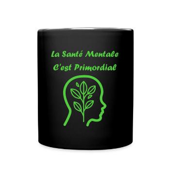 sensibilisation santé mentale - Mug uni - noir - Devant