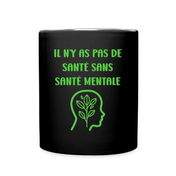 sensibilisation santé mentale - Mug uni - noir - Devant