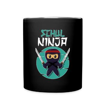 School Ninja School Ninja School Enrollment Boys Ninja - Full Colour Mug - black - Front