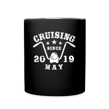 Cruising Biker Birthday May 2019 Motorcycle - Full Colour Mug - black - Front