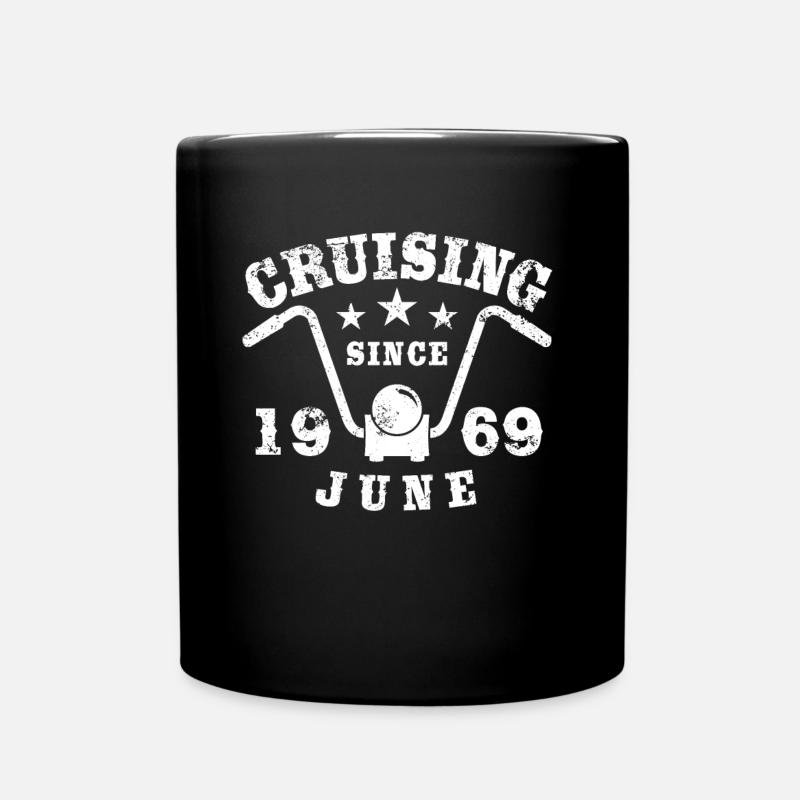 Cruising Biker Geburtstag Juni 1969 Motorrad - Tasse einfarbig - Schwarz