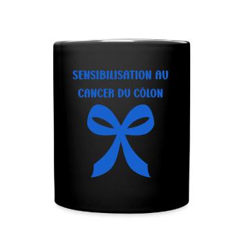 Sensibilisation au cancer du côlon - Mug uni - noir - Devant
