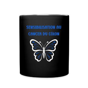 Sensibilisation au cancer du côlon - Mug uni - noir - Devant