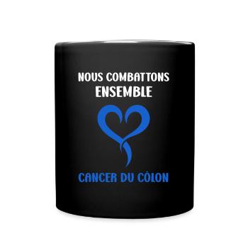 Sensibilisation au cancer du côlon - Mug uni - noir - Devant