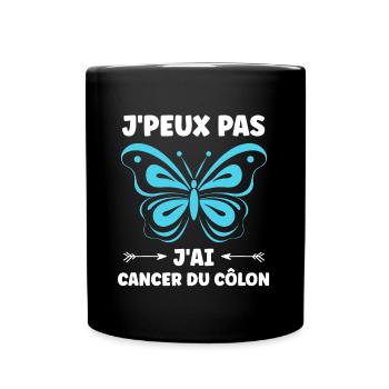 Sensibilisation au cancer du côlon - Mug uni - noir - Devant
