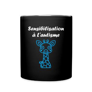 Animal Sensibilisation à l'autisme - Mug uni - noir - Devant