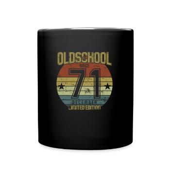 December 1971 - Birthday in December Oldschool - Full Colour Mug - black - Front