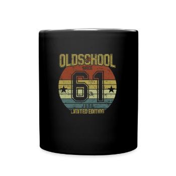 June 1961 - Birthday in June Oldschool - Full Colour Mug - black - Front