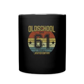 April 1961 - Birthday in April Oldschool - Full Colour Mug - black - Front