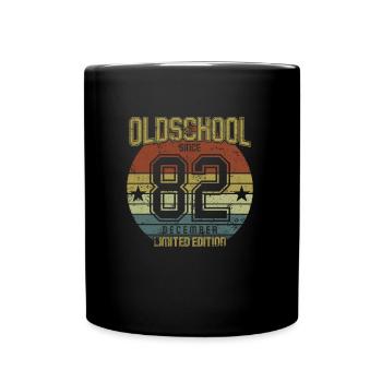December 1982 - Geburtstag im Dezember Oldschool - Tasse einfarbig - Schwarz - Vorne