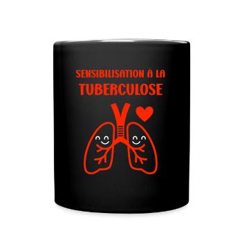 Sensibilisation à la tuberculose - Mug uni - noir - Devant