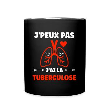 Sensibilisation à la tuberculose - Mug uni - noir - Devant