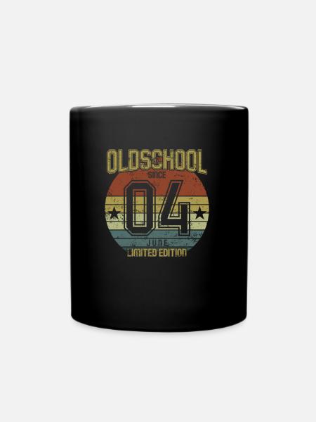 June 2004 - Geburtstag im Juni Oldschool - Tasse einfarbig - Schwarz