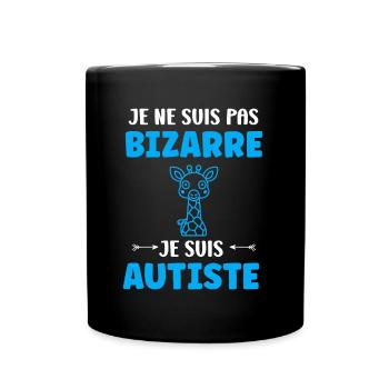 sensibilisation à l'autisme autiste - Mug uni - noir - Devant