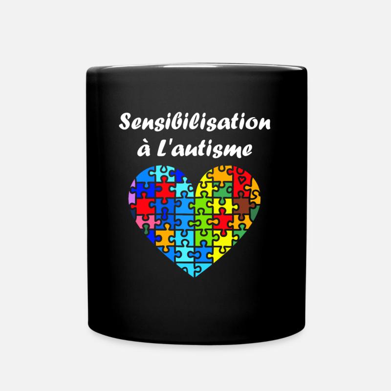 sensibilisation a l'autisme autiste - Mug uni - noir