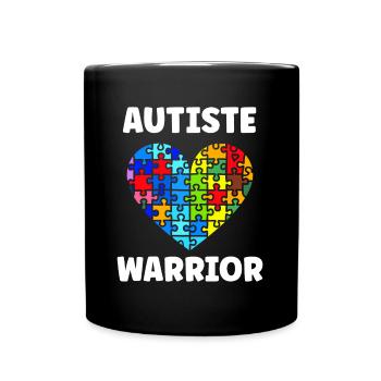 sensibilisation a l'autisme autiste - Mug uni - noir - Devant