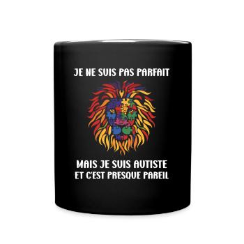 sensibilisation a l'autisme autiste - Mug uni - noir - Devant