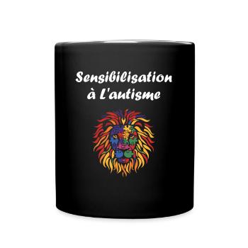 sensibilisation a l'autisme autiste - Mug uni - noir - Devant