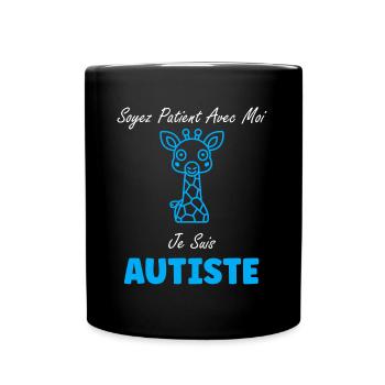 sensibilisation à l'autisme autiste - Mug uni - noir - Devant