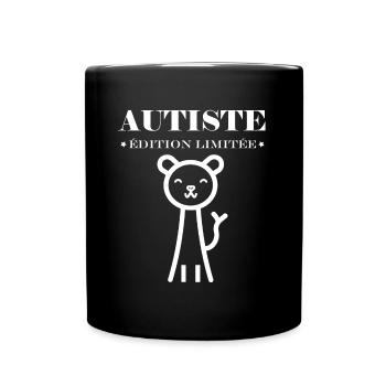 sensibilisation a l'autisme autiste - Mug uni - noir - Devant