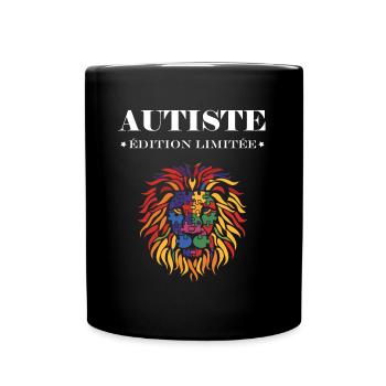 sensibilisation a l'autisme autiste - Mug uni - noir - Devant