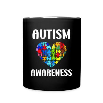 sensibilisation a l'autisme autiste - Mug uni - noir - Devant