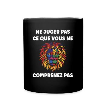 sensibilisation a l'autisme autiste - Mug uni - noir - Devant