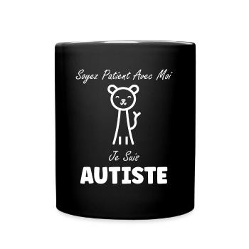 sensibilisation a l'autisme autiste - Mug uni - noir - Devant