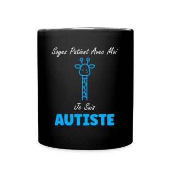 sensibilisation à l'autisme autiste - Mug uni - noir - Devant