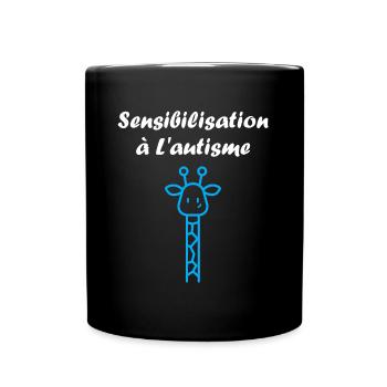 sensibilisation à l'autisme autiste - Mug uni - noir - Devant