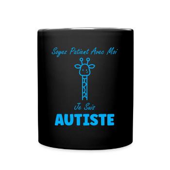 sensibilisation à l'autisme autiste - Mug uni - noir - Devant