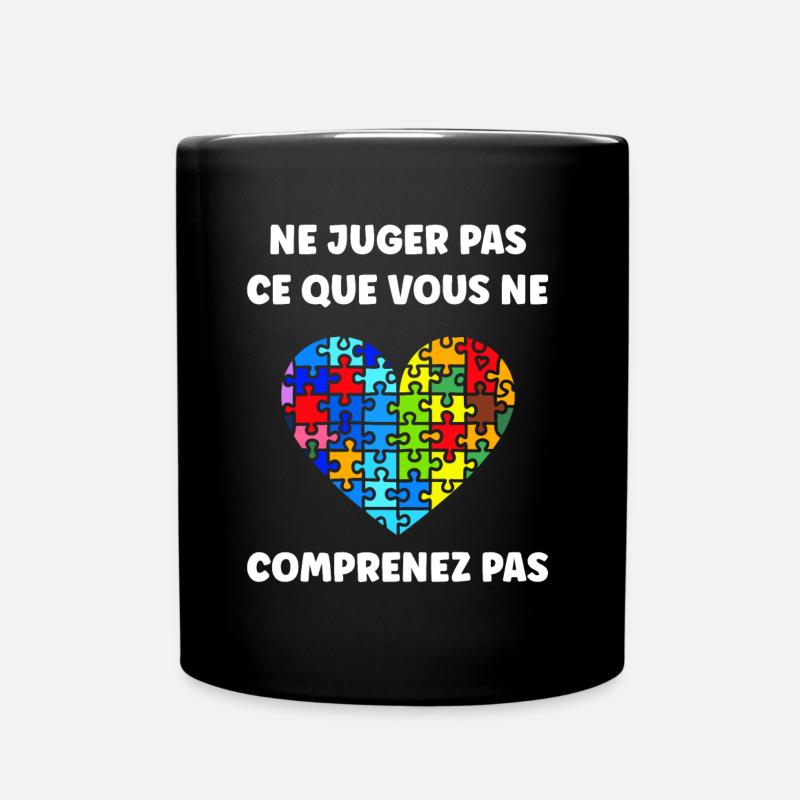 sensibilisation a l'autisme autiste - Mug uni - noir