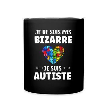 sensibilisation a l'autisme autiste - Mug uni - noir - Devant