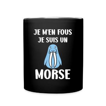 Animal humour Morse - Mug uni - noir - Devant