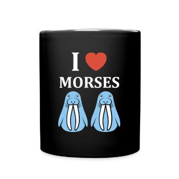 Animal humour Morse - Mug uni - noir - Devant
