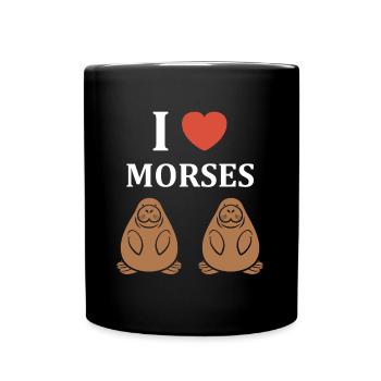 Animal humour Morse - Mug uni - noir - Devant